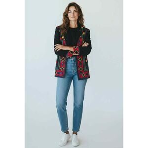 Vintage Jordana Petites Colorful Top & Jacket Set Size Petite Small 6/8 Made USA